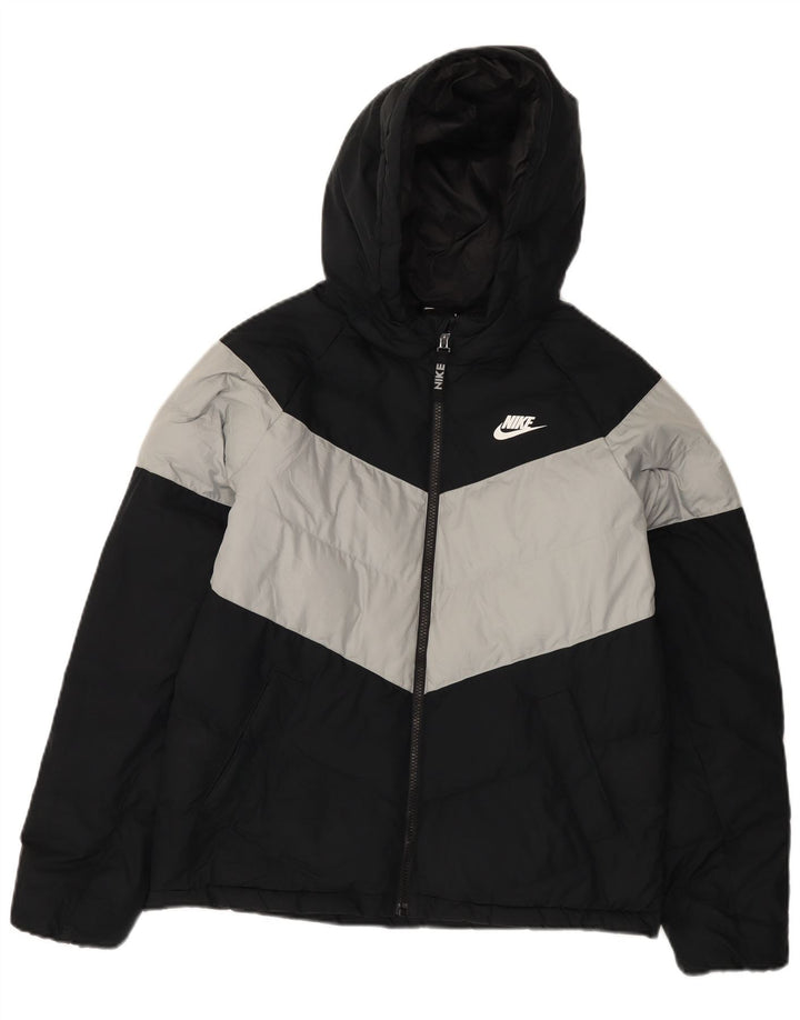 Giacca imbottita con cappuccio Nike da ragazzo 13-14 anni XL Poliestere color block nero