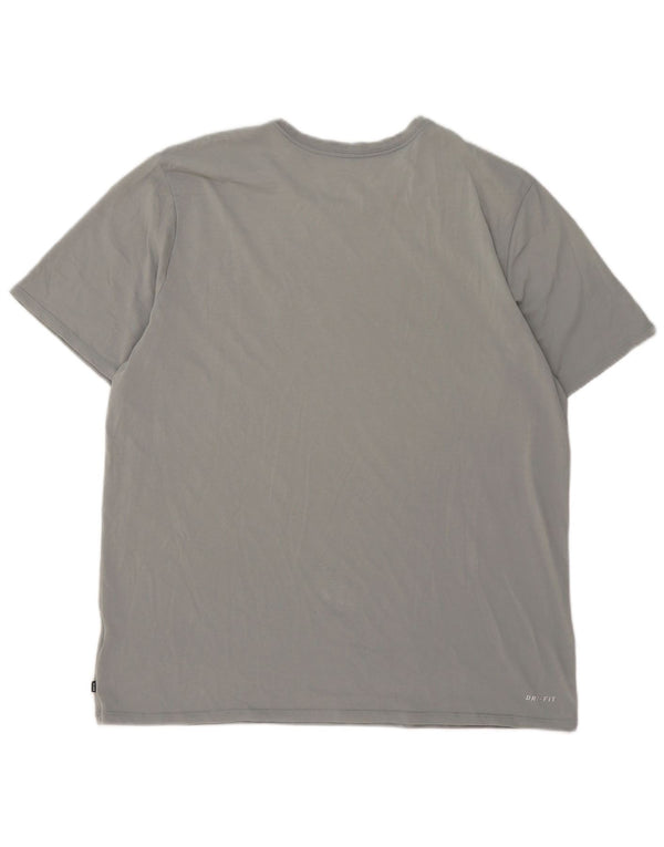 T-shirt grafica Nike da uomo con taglio atletico, 2XL, grigio chiazzato