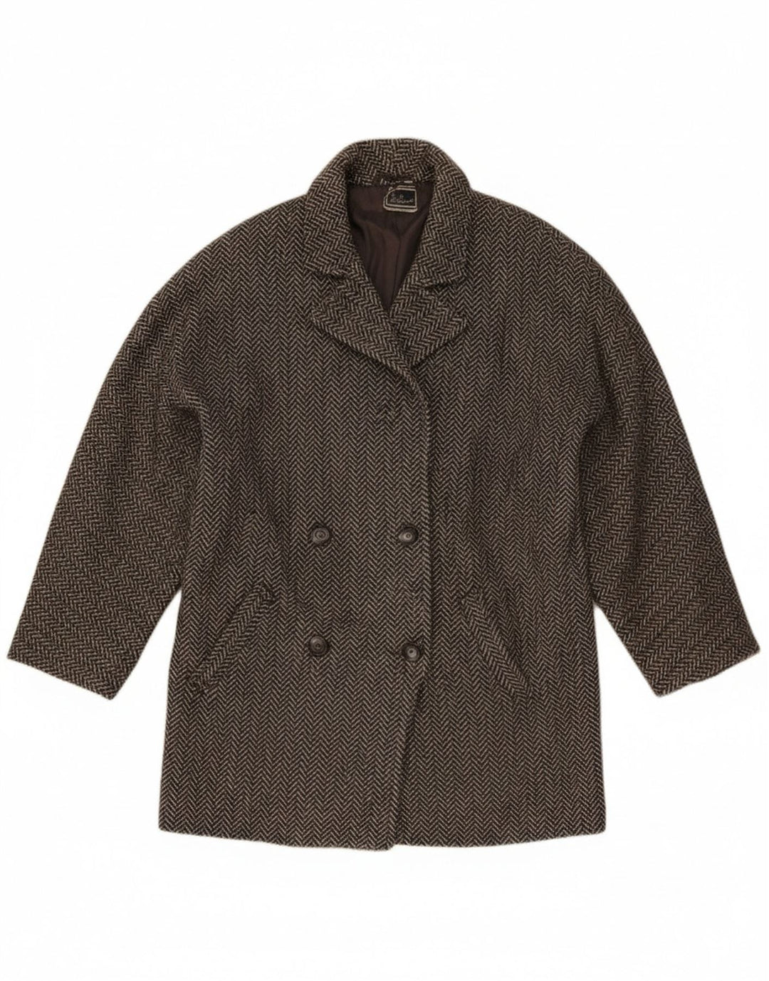 Giacca blazer da donna Luisa Spagnoli UK 12 Grigio medio a spina di pesce