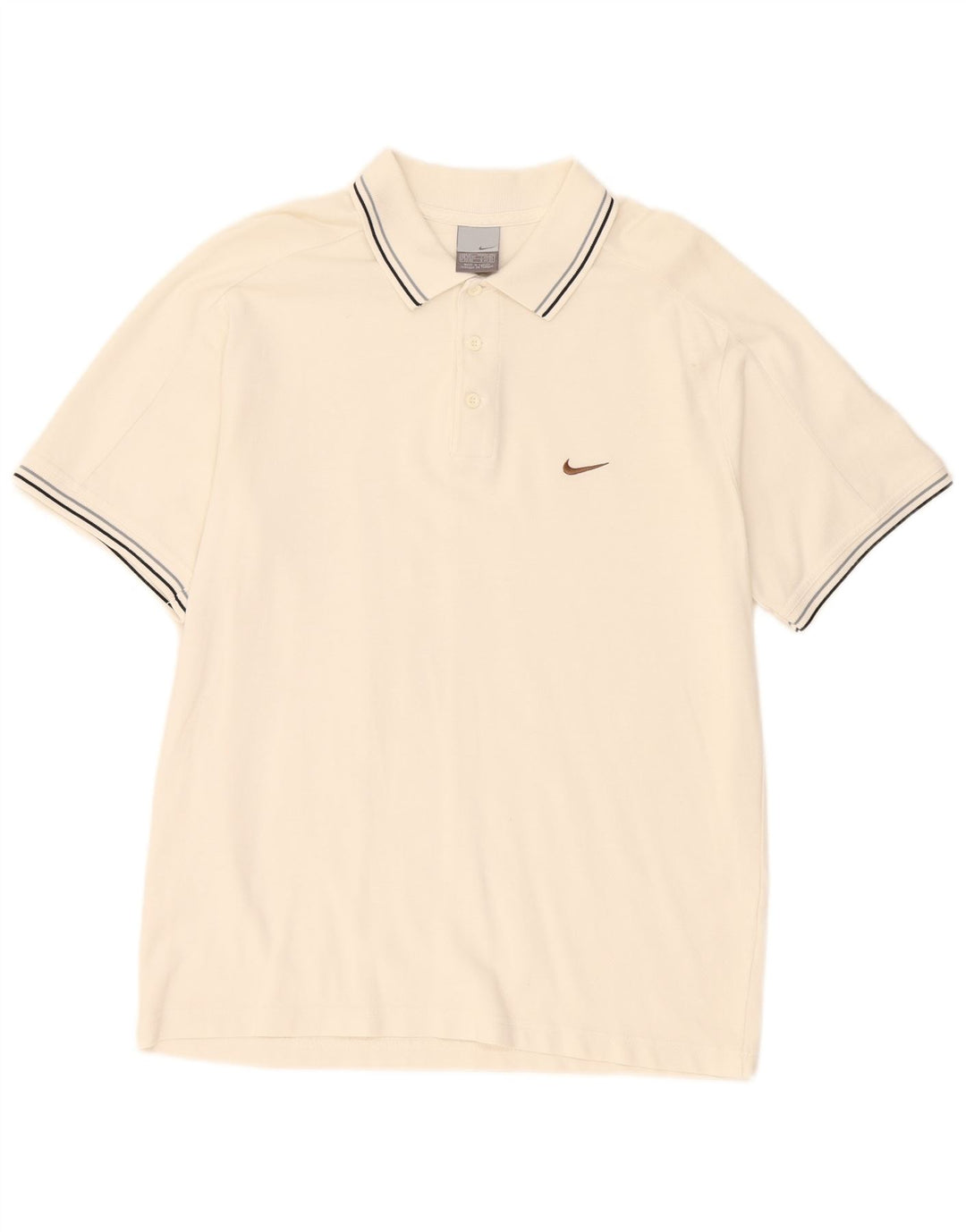 Polo Nike Uomo UK 39/41 Medio Bianco