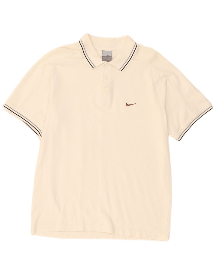 Polo Nike Uomo UK 39/41 Medio Bianco