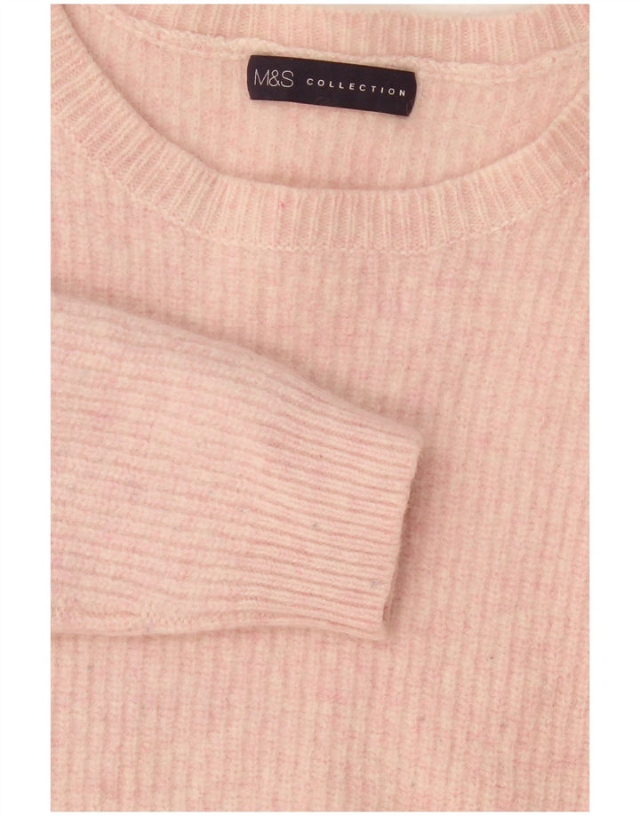 Maglione maglione con scollo a barca da donna Marks & Spencer UK 14 Rosa medio