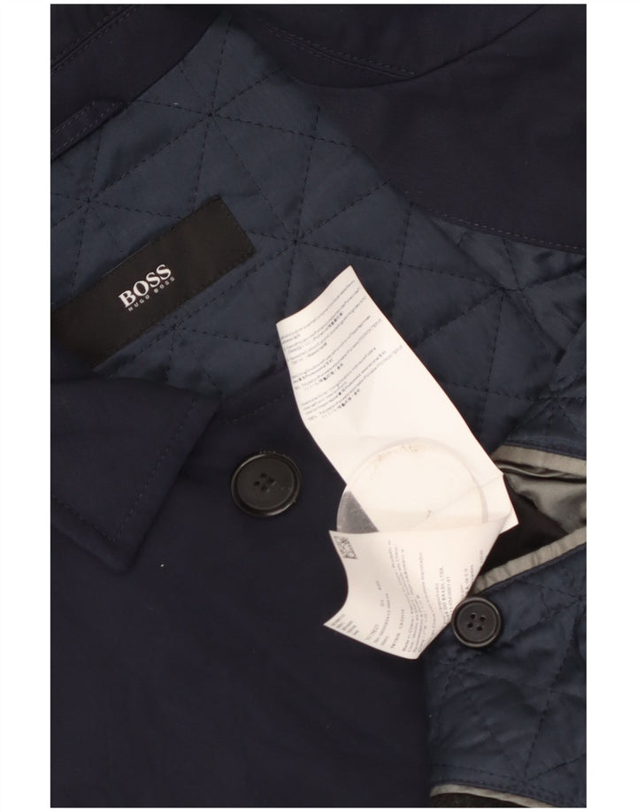 Cappotto da uomo Hugo Boss EU 46 Small Blu Navy in poliammide
