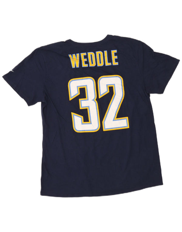 T-shirt grafica da uomo Nike Weddle Top XL in cotone blu navy