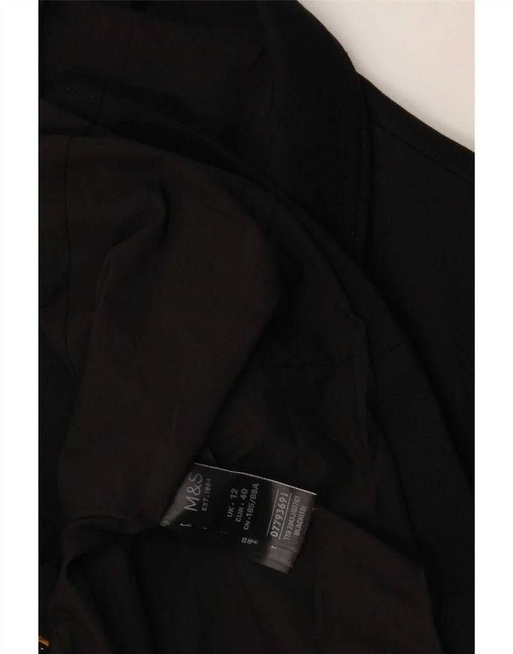 Giacca blazer a 2 bottoni Marks & Spencer da donna UK 12 viscosa nera media