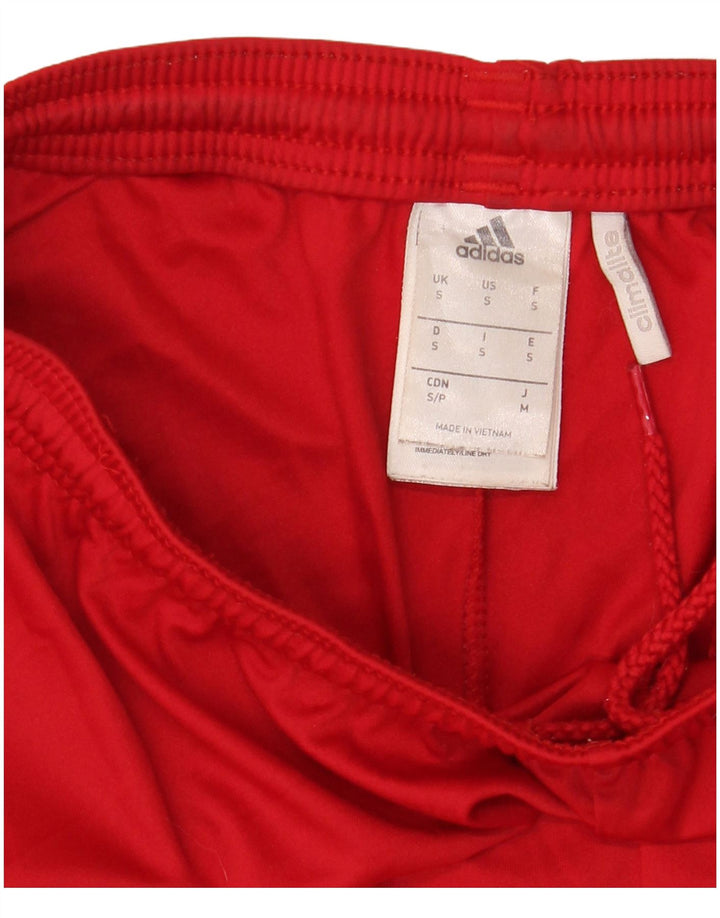 Pantaloncini sportivi Adidas Climalite da uomo piccoli in poliestere rosso