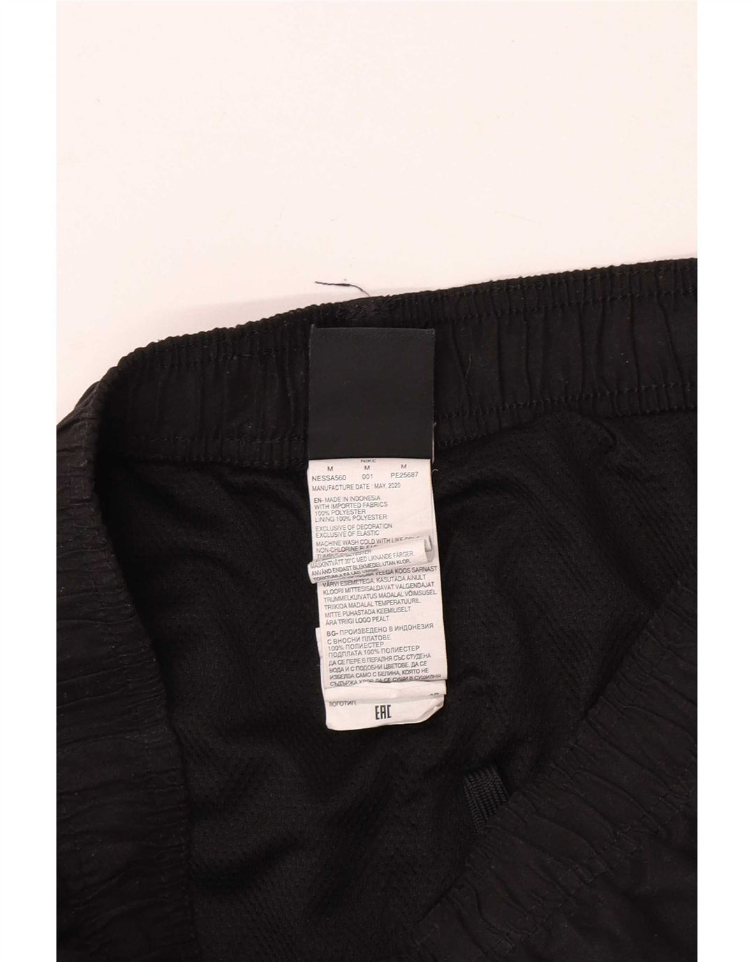 Pantaloncini sportivi Nike da uomo medio nero in poliestere