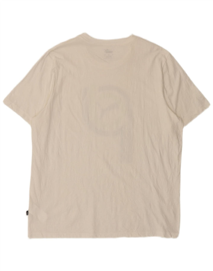 T-shirt grafica da uomo Puma Top XL in cotone bianco