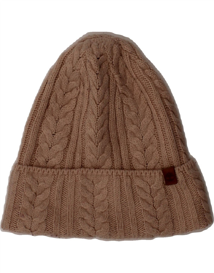 TIMBERLAND Womens Beanie Hat One Size Beige Acrylic Vintage Timberland and Second-Hand Timberland from Messina Hembry 