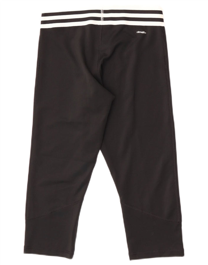 Leggings Adidas Climalite Capri da donna UK 8/10 Piccolo poliestere nero