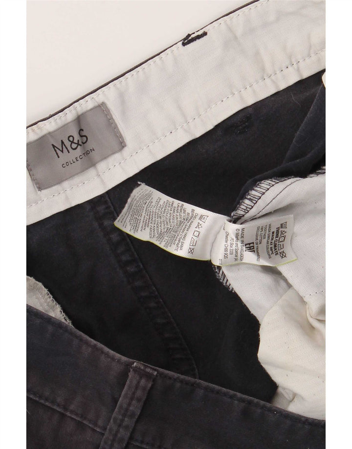 Pantaloncini chino da uomo Marks & Spencer W38 XL cotone blu navy