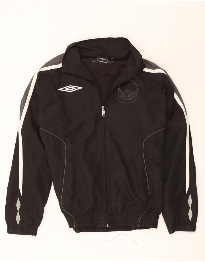 Giacca da ginnastica grafica da uomo Umbro, poliestere color block medio nero