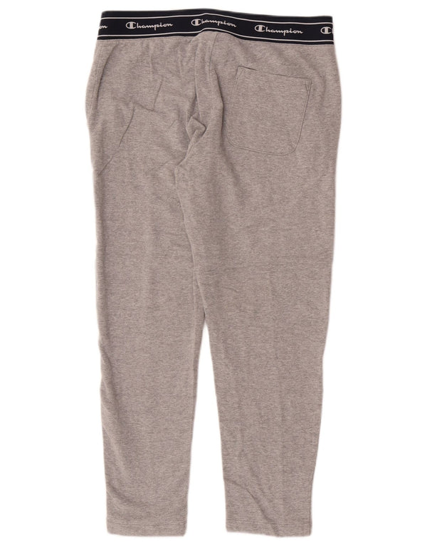 Champion Womens Graphic Tracksuit Trousers UK 14 Medium Grey Colourblock