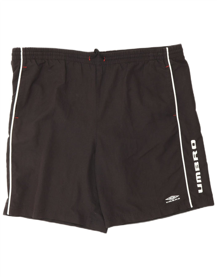 Pantaloncini sportivi grafici da uomo UMBRO 2XL poliestere nero