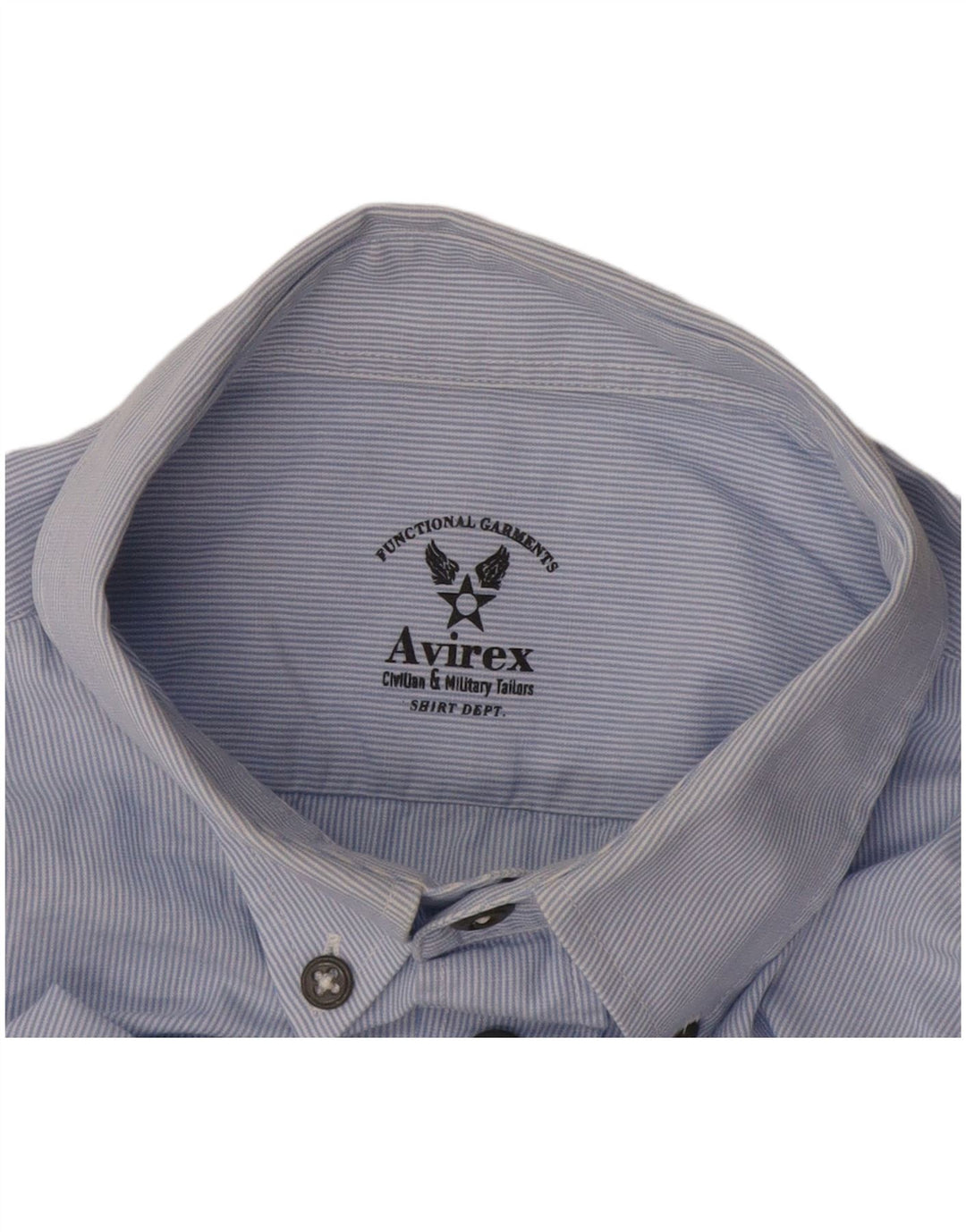 Camicia Uomo Avirex Gessato Blu Medio