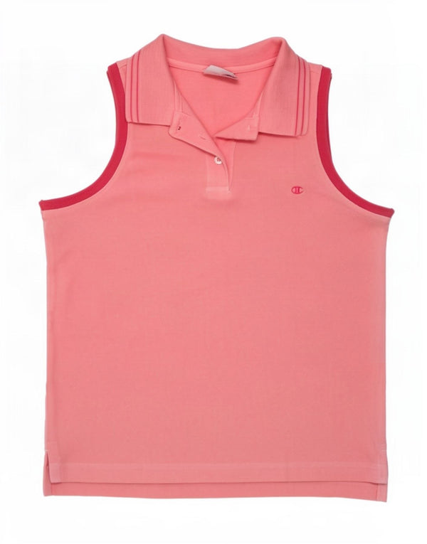 Polo senza maniche da donna Champion UK 14 grande cotone rosa