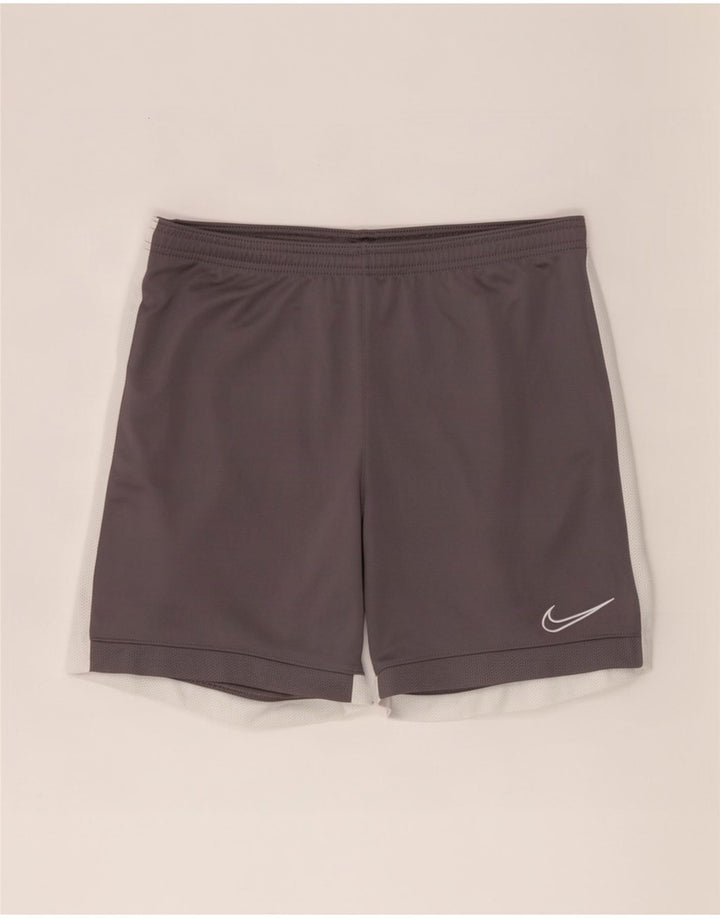 Pantaloncini sportivi Nike Dri Fit da uomo in poliestere color block grigio medio