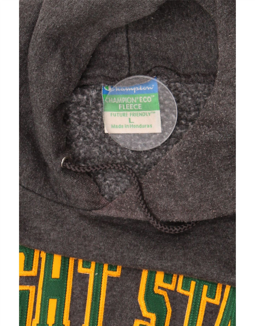 Felpa con cappuccio grafica Champion da uomo Wright State University, grande grigia