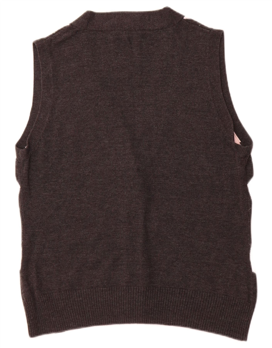 TOM TAILOR Maglione cardigan corto da donna UK 18 XL Nero Argyle/Diamante