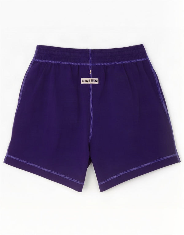 Nike Womens Sport Shorts UK 10 Small Purple Cotton