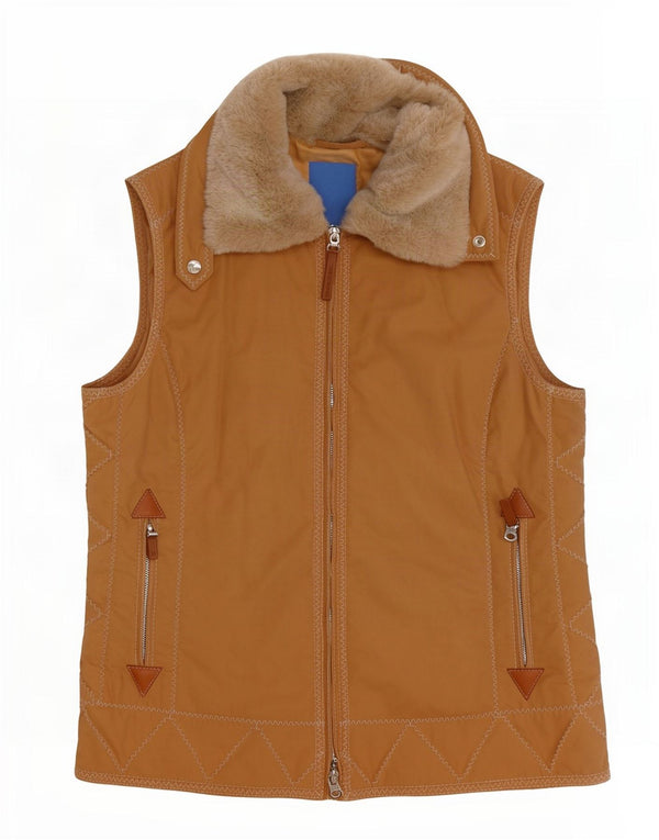 Gilet imbottito da donna Escada EU 38 cotone marrone medio