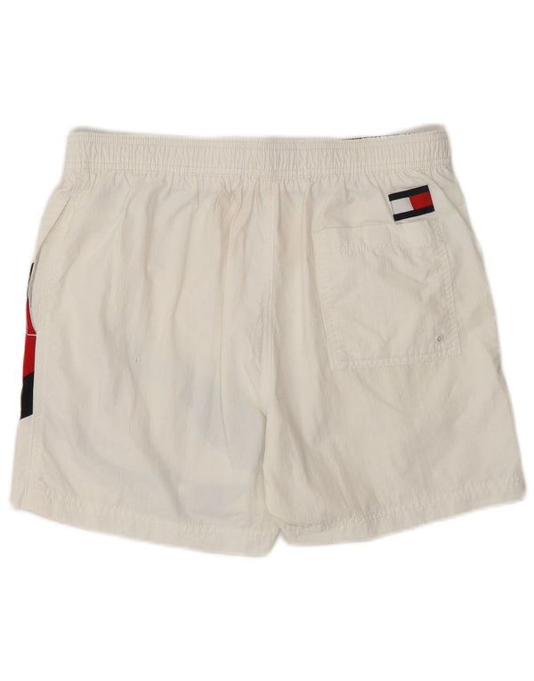 TOMMY HILFIGER Pantaloncini da bagno grafici da uomo Medium White Beach