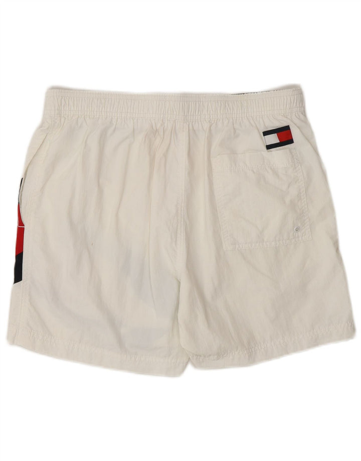 TOMMY HILFIGER Pantaloncini da bagno grafici da uomo Medium White Beach