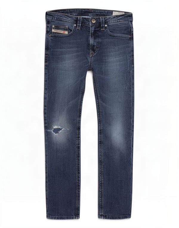 Diesel Ragazzi Thavar Jeans skinny slim effetto consumato 9-10 anni W26 L27 Blu