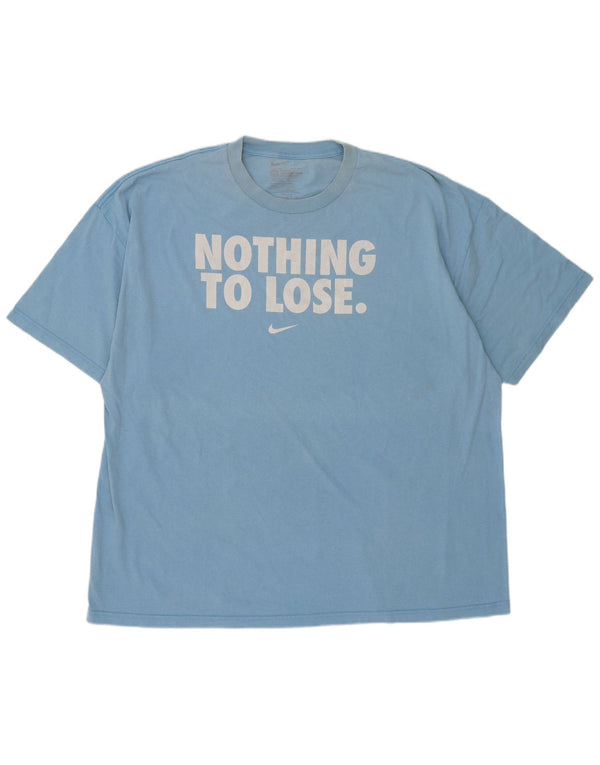 T-shirt grafica Nike da uomo vestibilità ampia 3XL blu