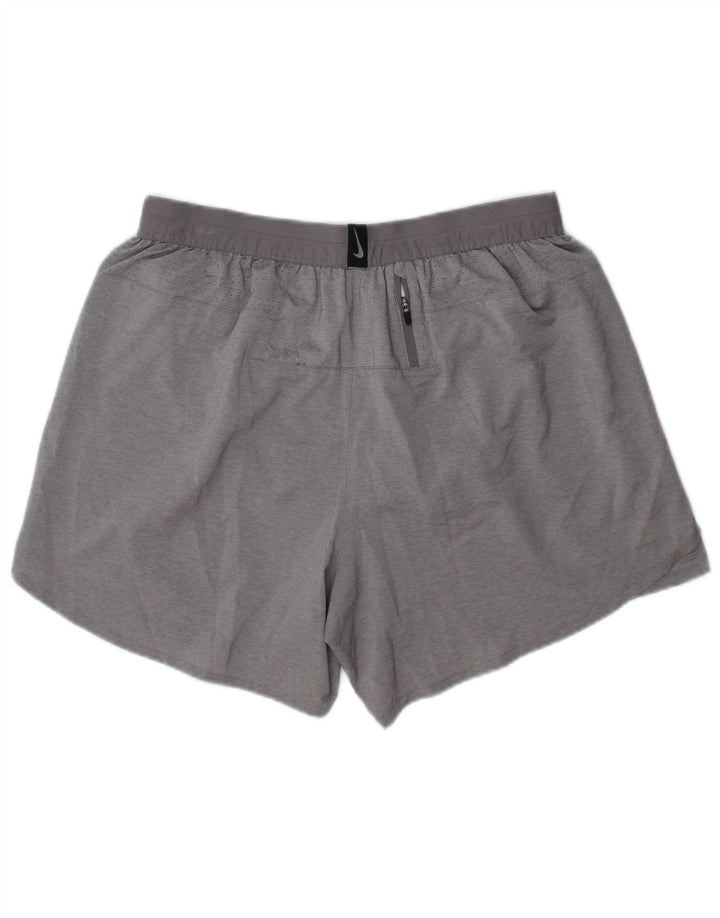 Pantaloncini sportivi Nike Dri Fit da uomo, grandi, in poliestere grigio