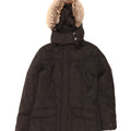 TOMMY HILFIGER Womens Hooded Padded Jacket UK 12 Medium Black Polyester Vintage Tommy Hilfiger and Second-Hand Tommy Hilfiger from Messina Hembry 