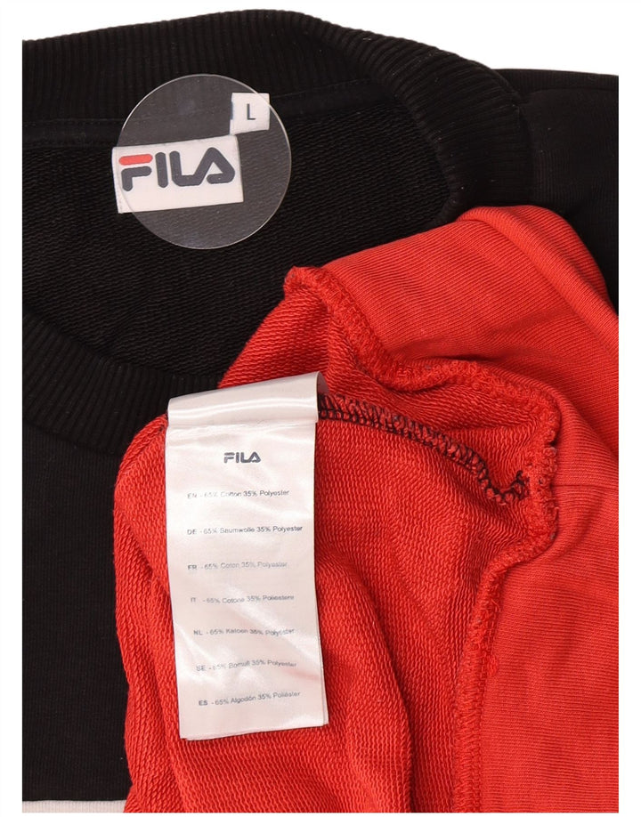 Felpa grafica da donna Fila, maglione UK 16, grande, multicolore, color block