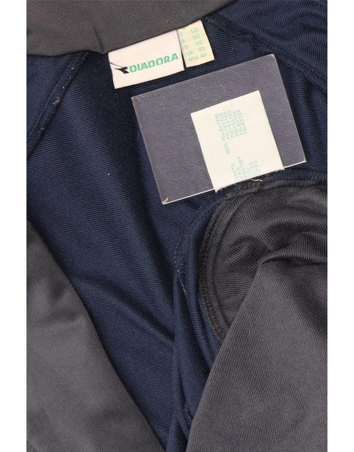 DIADORA Giacca da tuta da uomo UK 40 Medium Blu Navy Colourblock