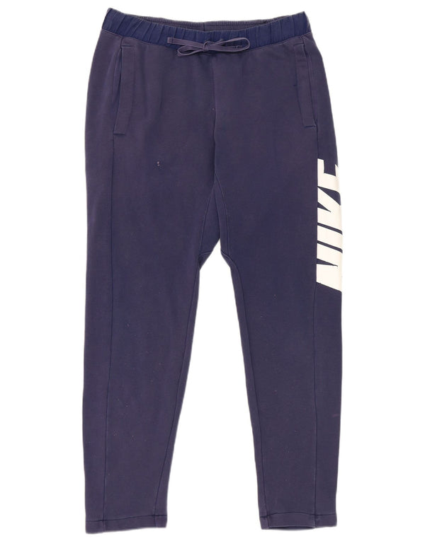 Pantaloni da tuta grafica Nike da uomo piccoli in cotone blu navy