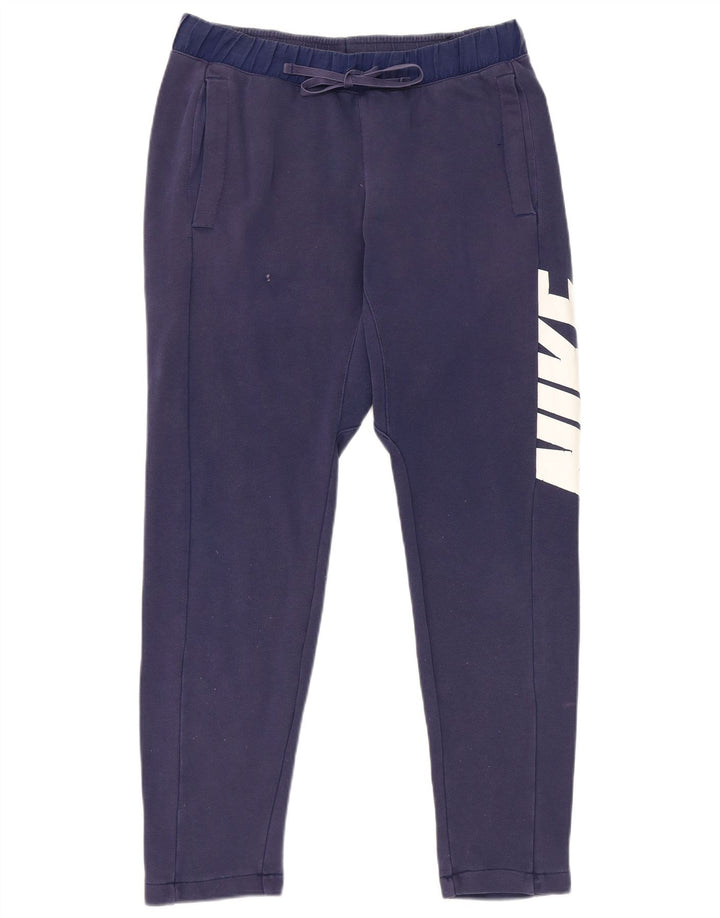 Pantaloni da tuta grafica Nike da uomo piccoli in cotone blu navy