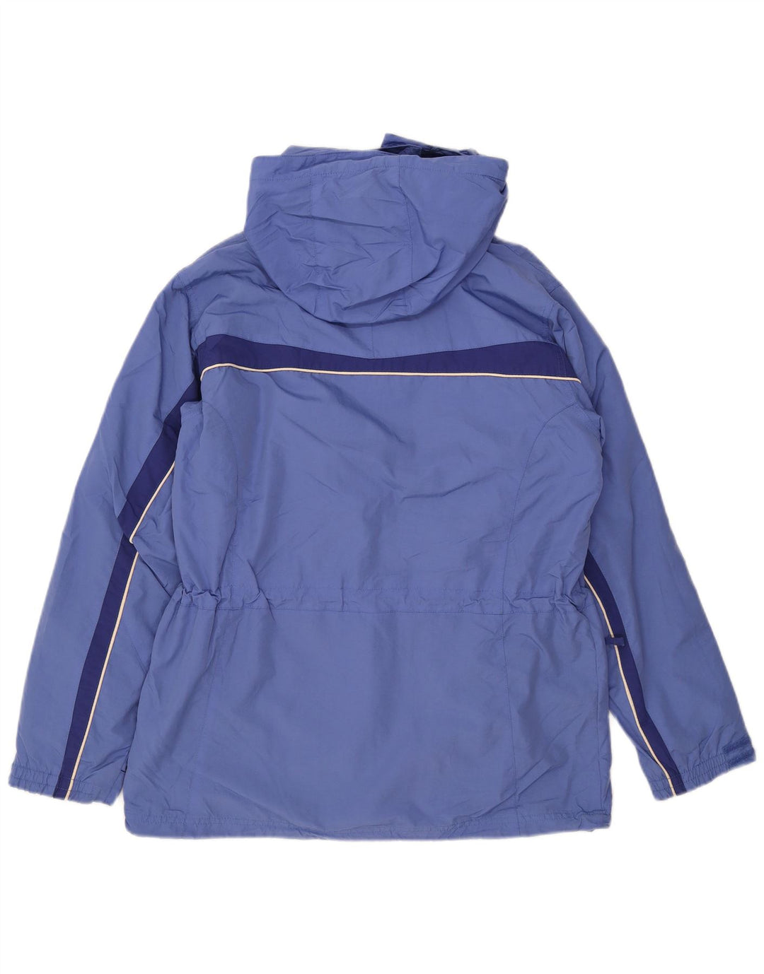 Giacca a vento con cappuccio da donna L.L.BEAN UK 14 Colorblock blu medio