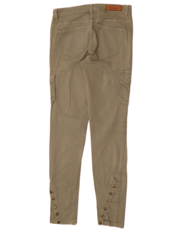 Pantaloni cargo slim da donna Zara EU 34 2XS W24 L28 cotone kaki