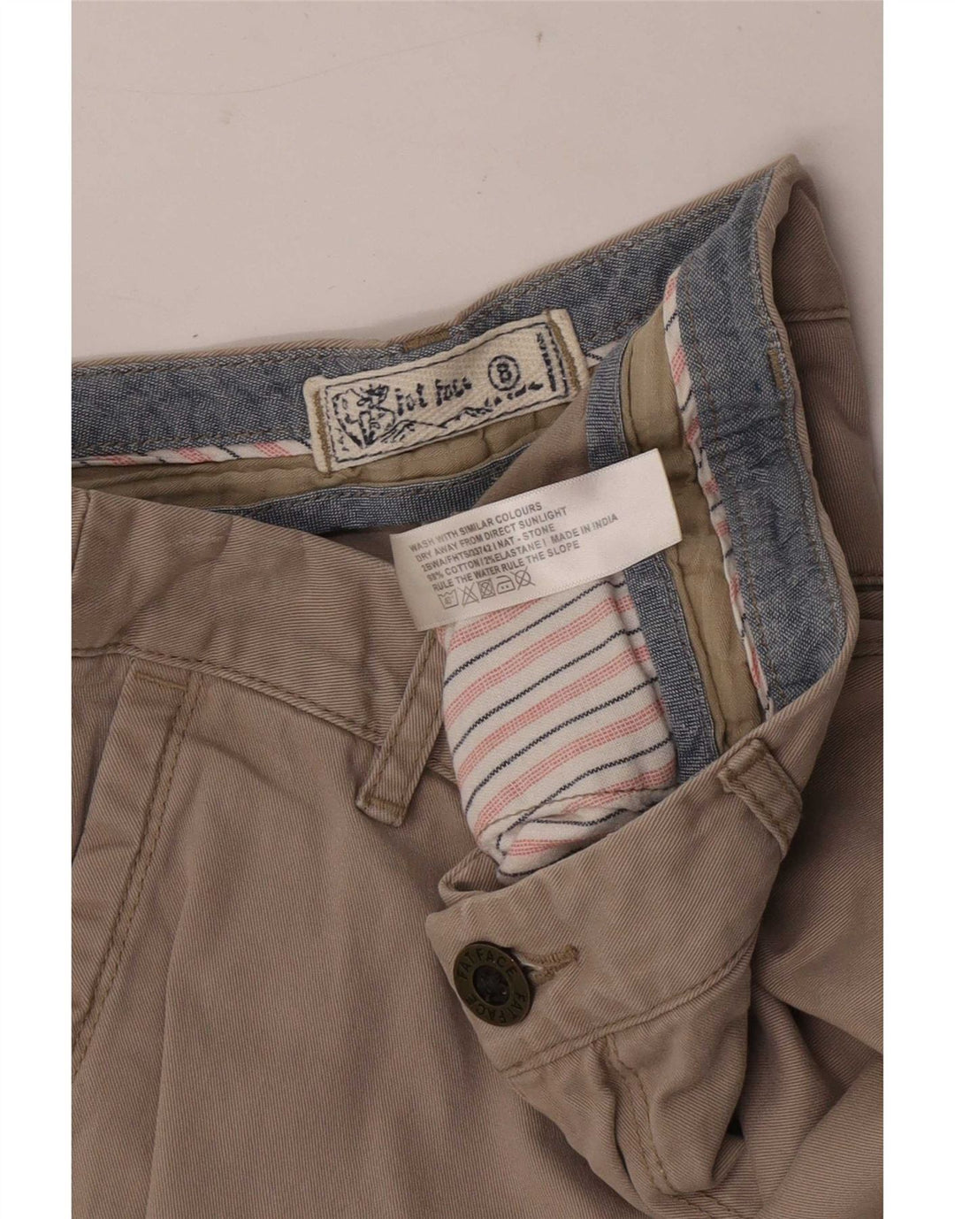 Fat Face Womens Chino Shorts UK 8 Small W28 Grey Cotton