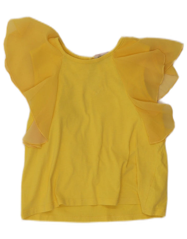 Top corto da donna Pinko in camicetta UK 8 piccolo poliestere giallo