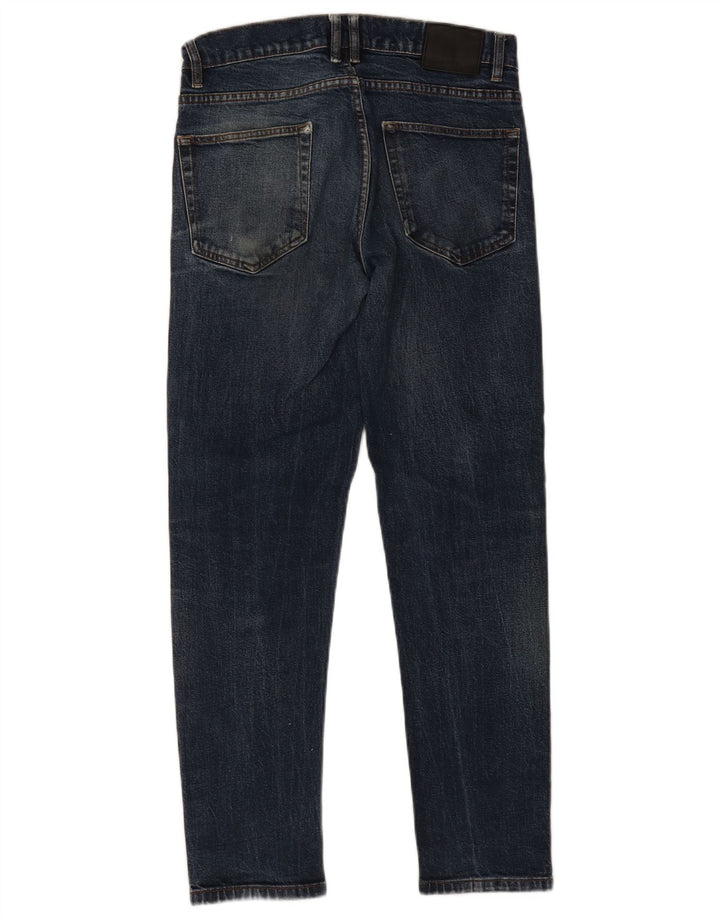 Jeans slim da uomo Zara EU42 Large W32 L28 Blu navy