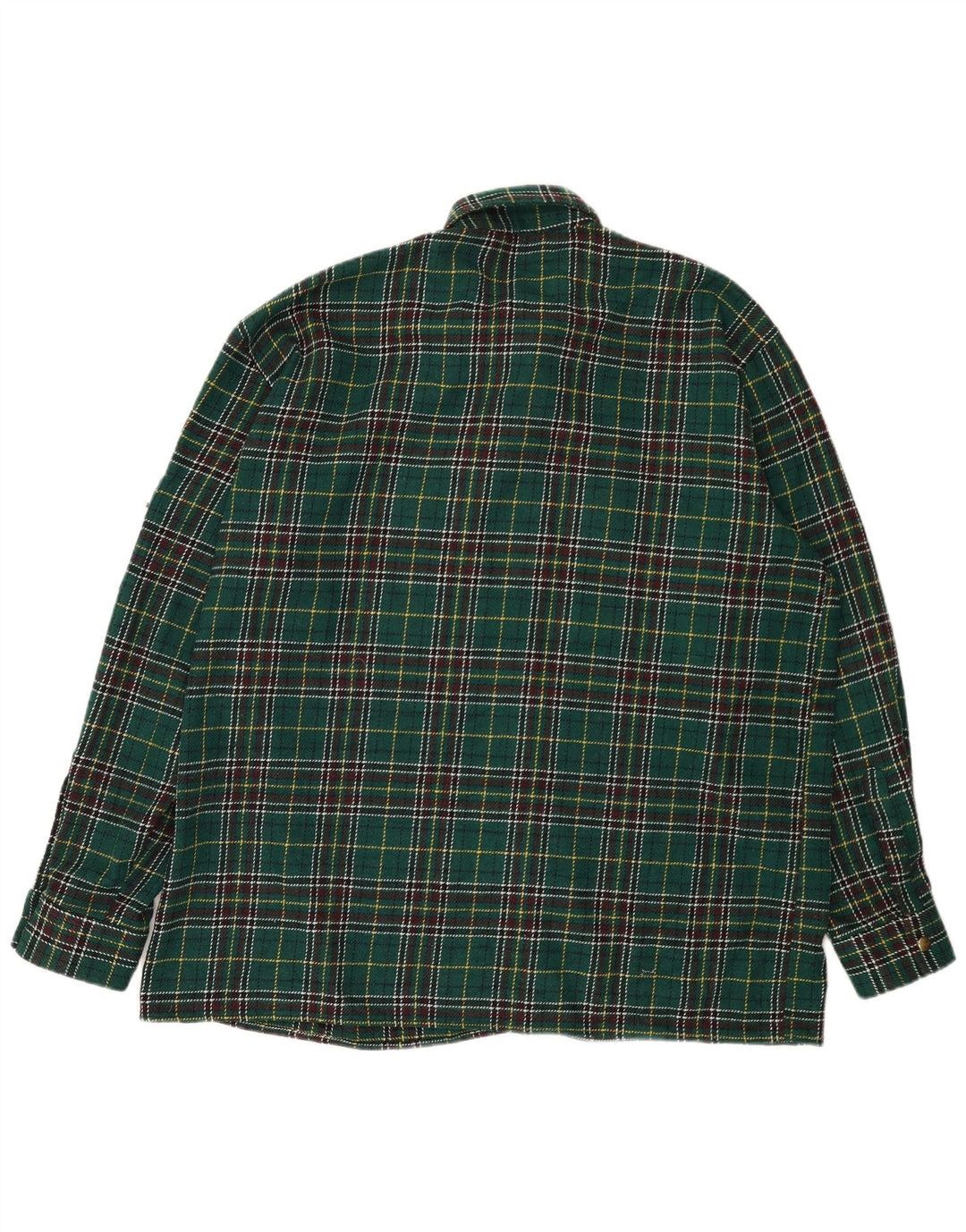 Camicia da uomo vintage in flanella 2XL a quadri verdi