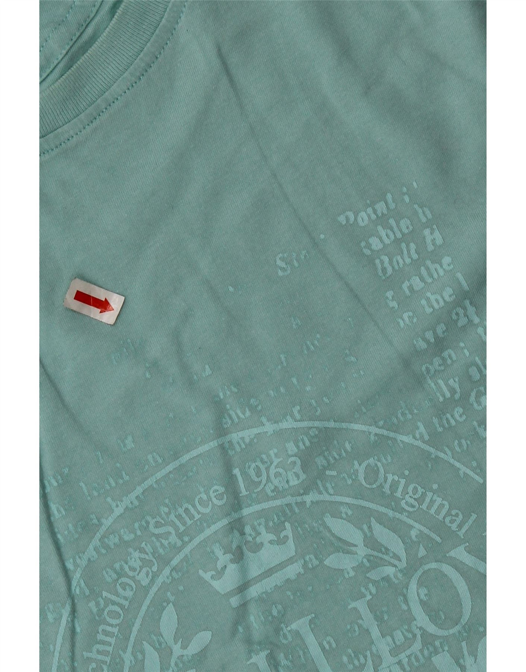 T-shirt grafica da uomo Henri Lloyd Top in cotone turchese medio