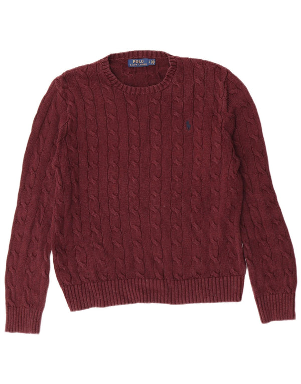 Polo Ralph Lauren Maglione girocollo da uomo in cotone piccolo marrone