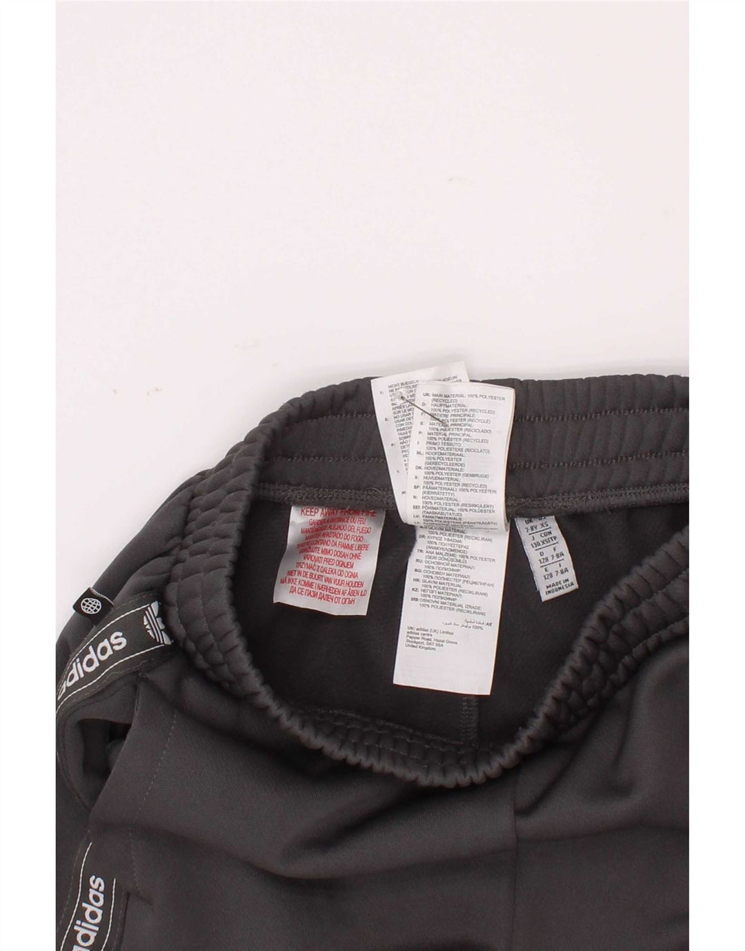 Pantaloni da tuta grafica da ragazzo Adidas Joggers 7-8 anni Poliestere grigio