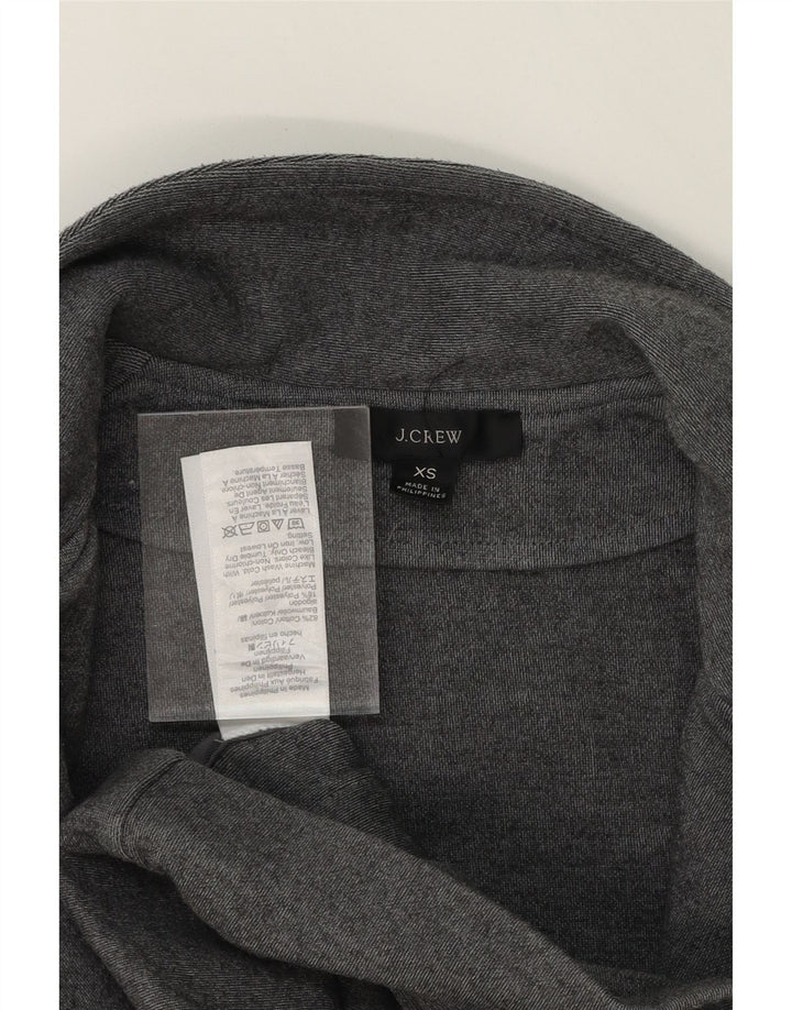J. CREW Womens Oversized 1 Button Blazer Jacket UK 6 XS Grey Cotton Vintage J. Crew and Second-Hand J. Crew from Messina Hembry 
