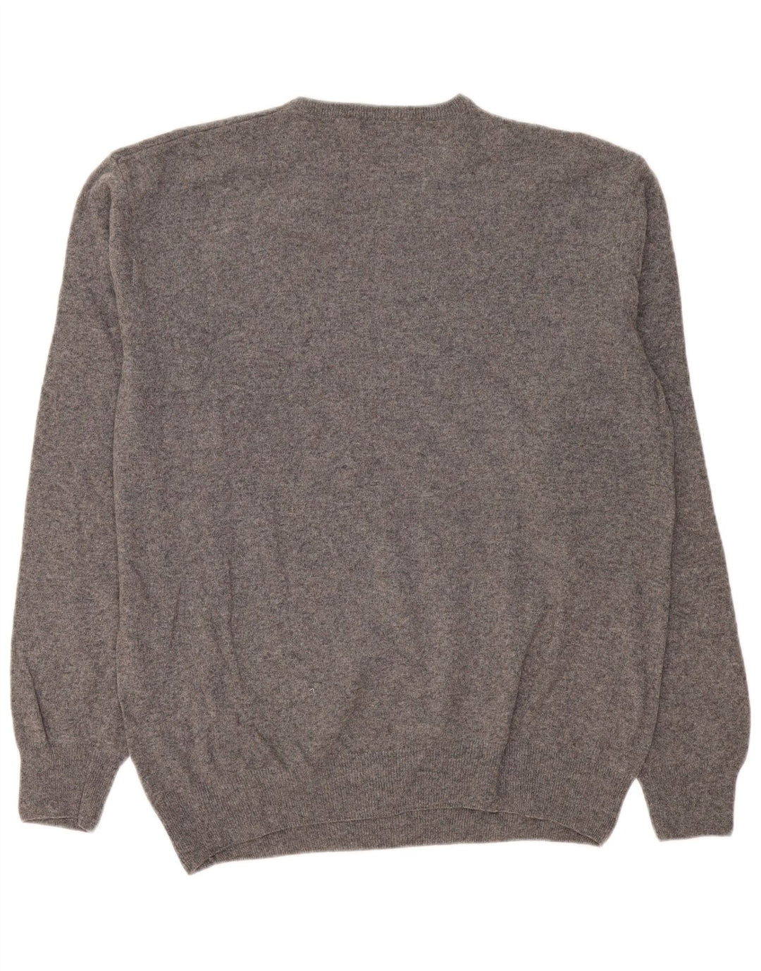 Maglione Kappa da uomo con scollo a V 3XL in lana d'agnello grigia