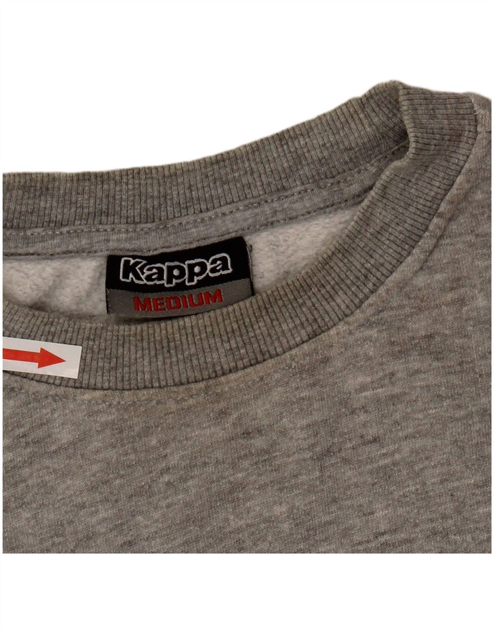 Felpa Kappa da uomo in cotone mélange grigio medio
