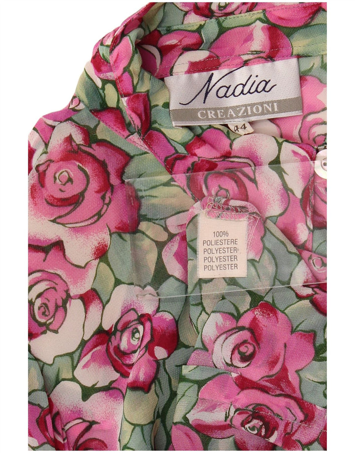 NADIA Camicetta da donna con maniche a 3/4 IT 44 Medio Floreale multicolore