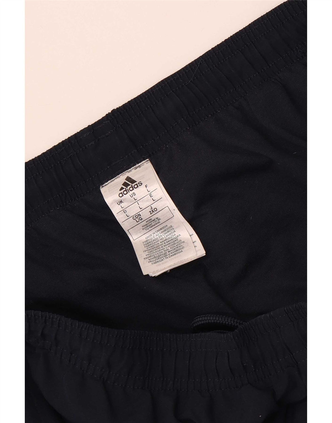 Pantaloni da tuta da uomo Adidas Large in poliestere blu navy