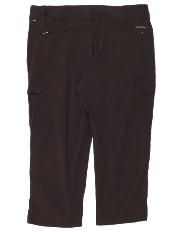 Pantaloni cargo da escursionismo Capri da donna Eddie Bauer US 10 Large W32 L21 neri